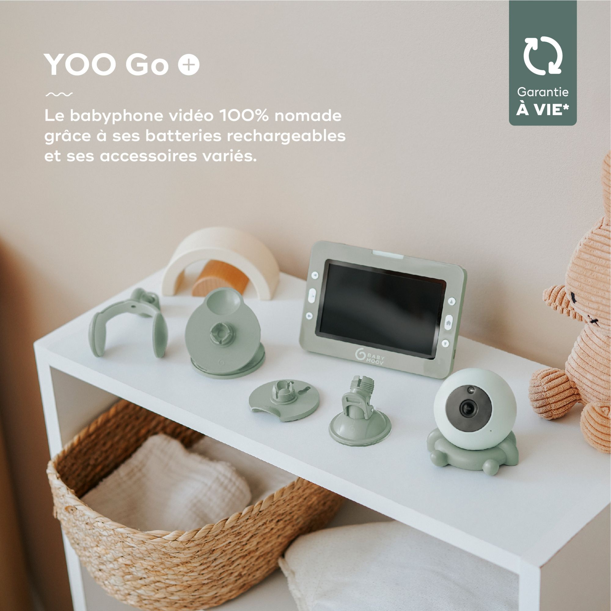 Babymoov Babyphone Vidéo YOO Go + - Écoute bébé Babymoov sur L'Armoire de  Bébé